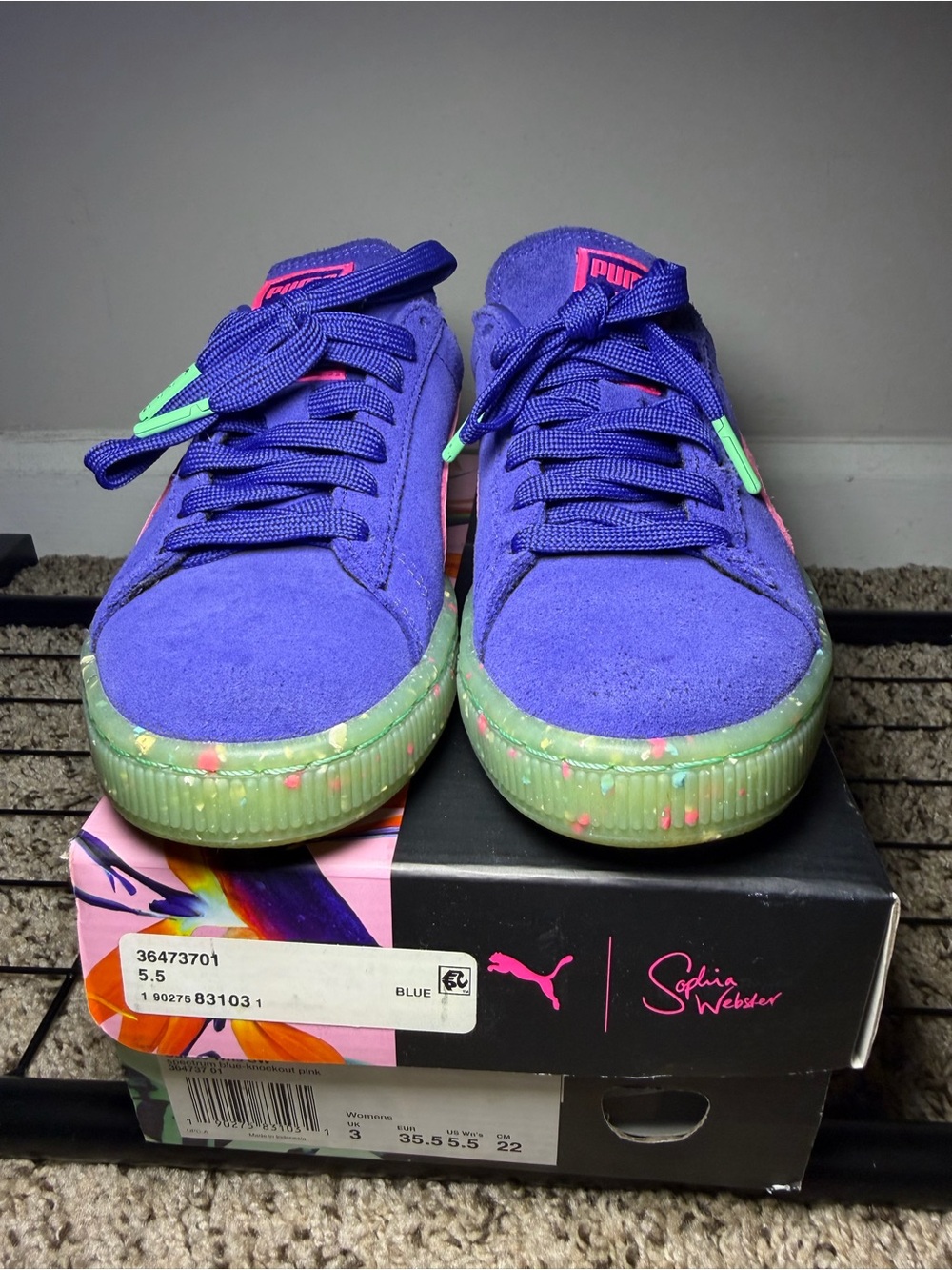 💙💗 Puma x Sophia Webster Sneakers — Spectrum Blue/Knockout Pink